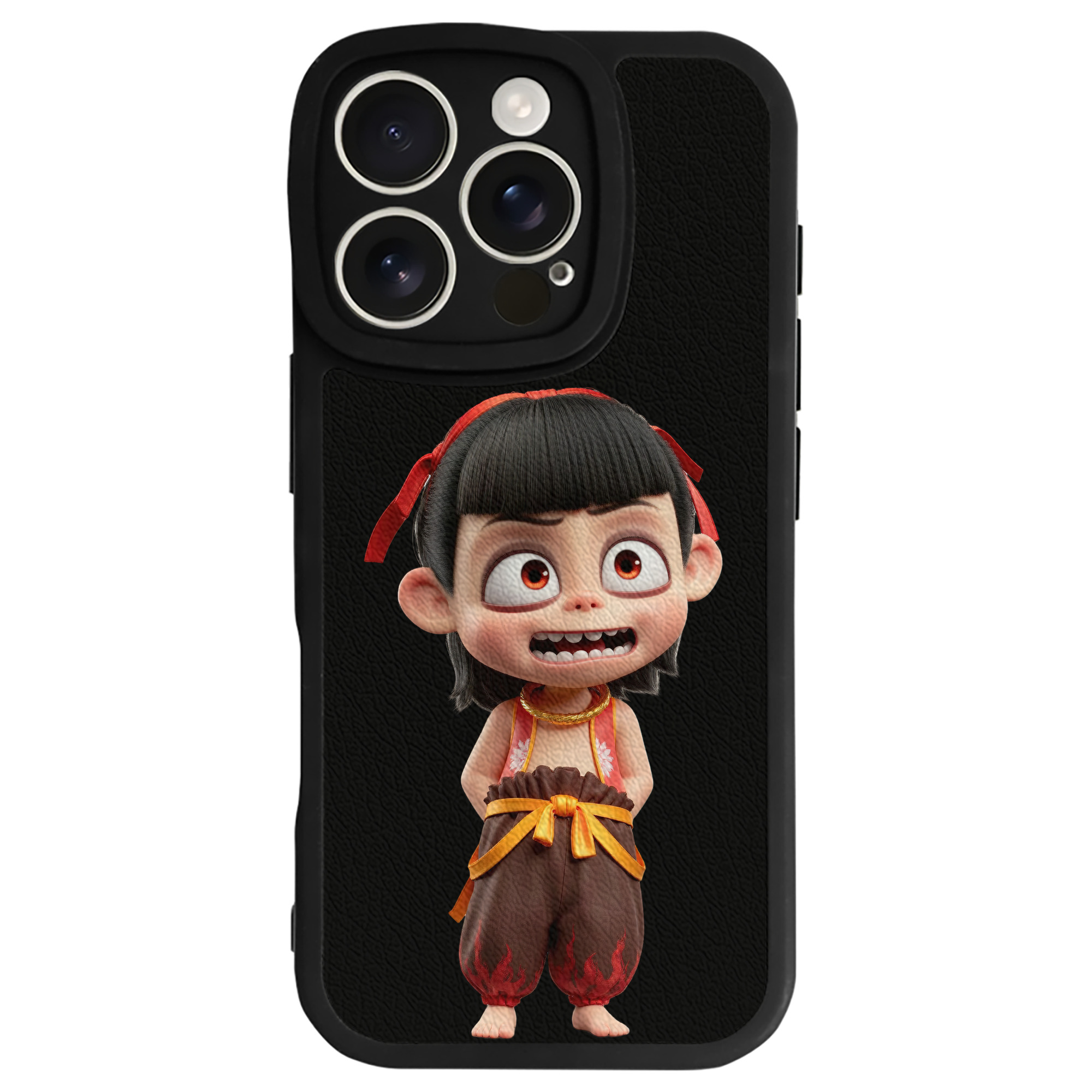 （画像用） Ne Zha 2 ナタ 魔童の大暴れ 【iPhone 16シリーズ対応】シリコンスマホケース（レザー調） 材質：シリコン